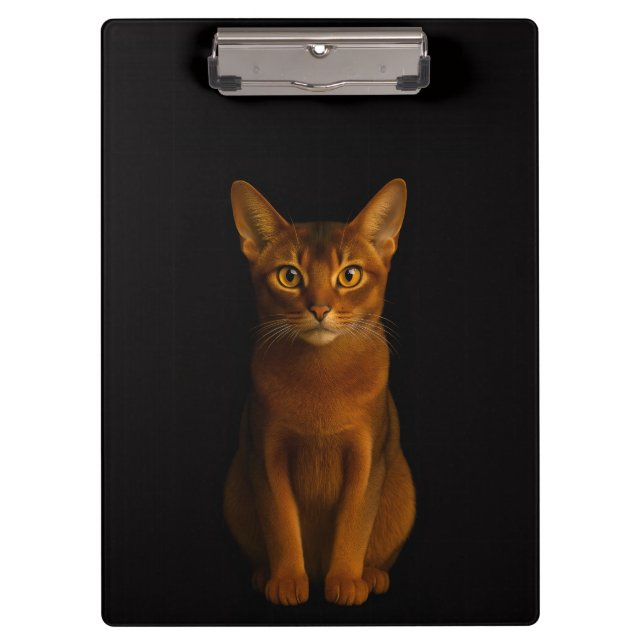 Black 4 Luxe Clipboard, Abyssinian Beauty Clipboard (Front)