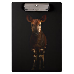 Black 4 Luxe Clipboard, Forest Okapi Clipboard