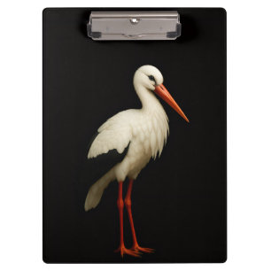 Black 4 Luxe Clipboard, Graceful Stork Clipboard