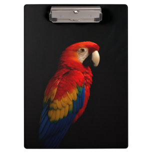 Black 4 Luxe Clipboard, Scarlet Parrot Clipboard