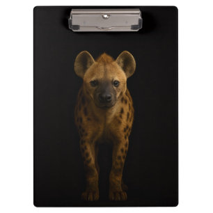 Black 4 Luxe Clipboard, Wild Spotted Hyena Clipboard