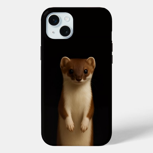 Black 4 Luxe, Elegant Weasel iphone 15 Plus case (Back)