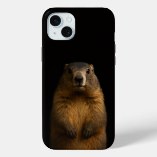 Black 4 Luxe, Fluffy Marmot iPhone 15 Plus iPhone 15 Mini Case