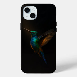 Black 4 Luxe, Flying Hummingbird iPhone 15 Mini Case