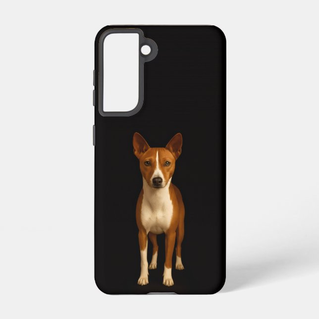 Black 4 Luxe  Galaxy S21 Case, Classy Basenji Samsung Galaxy S21 Case (Back)