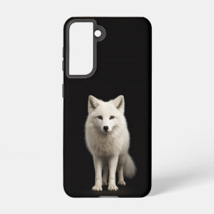 Black 4 Luxe Galaxy S21 Case, Ivory Arctic Fox Samsung Galaxy Case