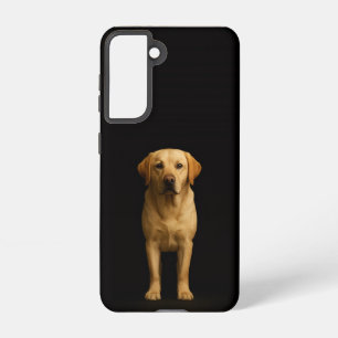 Black 4 Luxe Galaxy S21 Case, Minimalist Labrador Samsung Galaxy Case