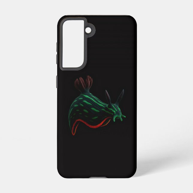Black 4 Luxe Galaxy S21 Case, Neon Sea Slug Samsung Galaxy S21 Case (Back)
