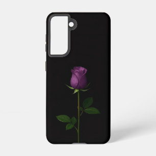 Black 4 Luxe  Galaxy S21 Case, Royal Violet Rose Samsung Galaxy Case