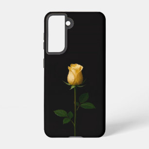 Black 4 Luxe Galaxy S21 Case, Sunlit Yellow Rose Samsung Galaxy Case