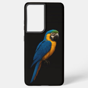 Black 4 Luxe Galaxy S21 Plus, Blue Yellow Macaw Samsung Galaxy Case