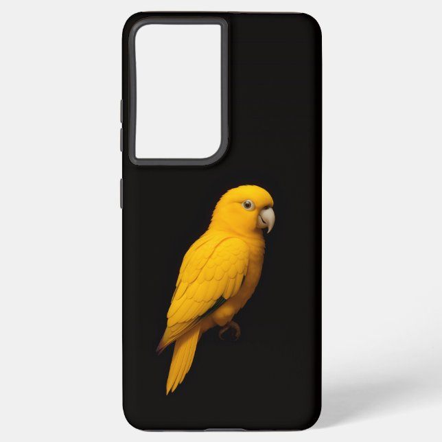 Black 4 Luxe Galaxy S21 Plus, Golden Parakeet Samsung Galaxy S21+ Case (Back)
