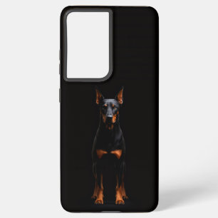 Black 4 Luxe Galaxy S21 Plus, Guardian Doberman Samsung Galaxy Case