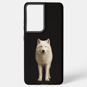 Black 4 Luxe Galaxy S21 Plus, Ivory Arctic Wolf Samsung Galaxy Case