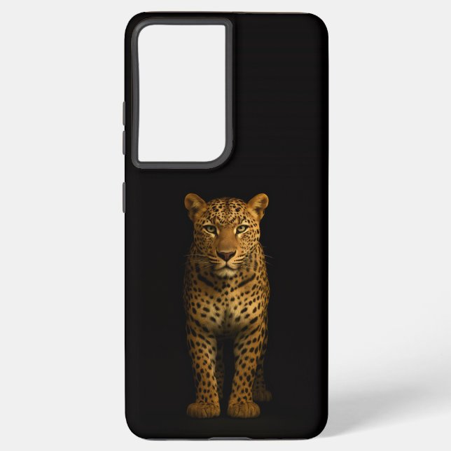 Black 4 Luxe Galaxy S21 Plus, Majestic Leopard Samsung Galaxy S21+ Case (Back)