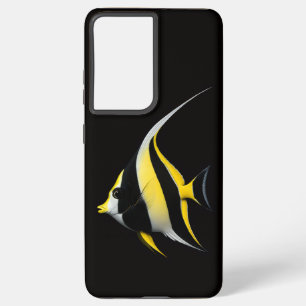 Black 4 Luxe Galaxy S21 Plus, Moorish Idol Fish Samsung Galaxy Case