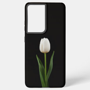 Black 4 Luxe Galaxy S21 Plus, Pearl White Tulip Samsung Galaxy Case