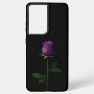 Black 4 Luxe Galaxy S21 Plus, Royal Violet Rose Samsung Galaxy Case