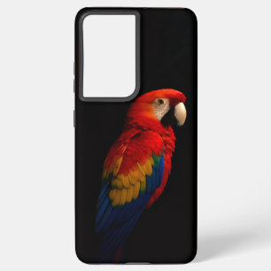 Black 4 Luxe Galaxy S21 Plus, Scarlet Parrot Samsung Galaxy Case
