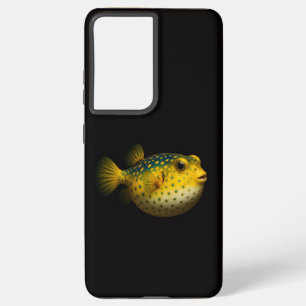 Black 4 Luxe Galaxy S21 Plus, Yellow Putterfish Samsung Galaxy Case
