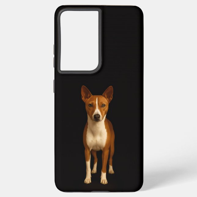 Black 4 Luxe Galaxy S21 Ultra, Classy Basenji Dog Samsung Galaxy S21 Ultra Case (Back)