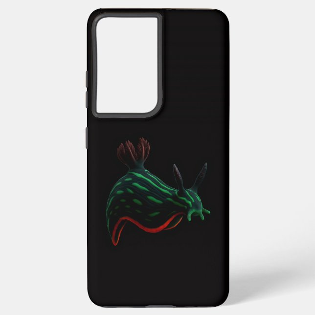Black 4 Luxe Galaxy S21 Ultra, Neon Sea Slug Samsung Galaxy S21 Ultra Case (Back)