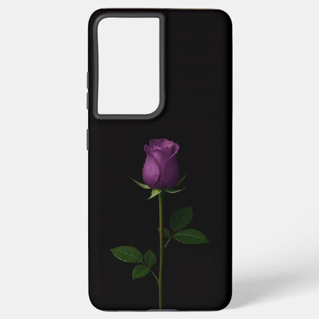 Black 4 Luxe Galaxy S21 Ultra, Royal Violet Rose Samsung Galaxy S21 Ultra Case (Back)