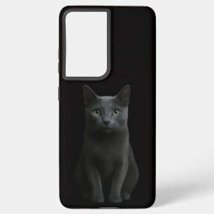 Black 4 Luxe Galaxy S21 Ultra, Russian Blue Cat Samsung Galaxy Case