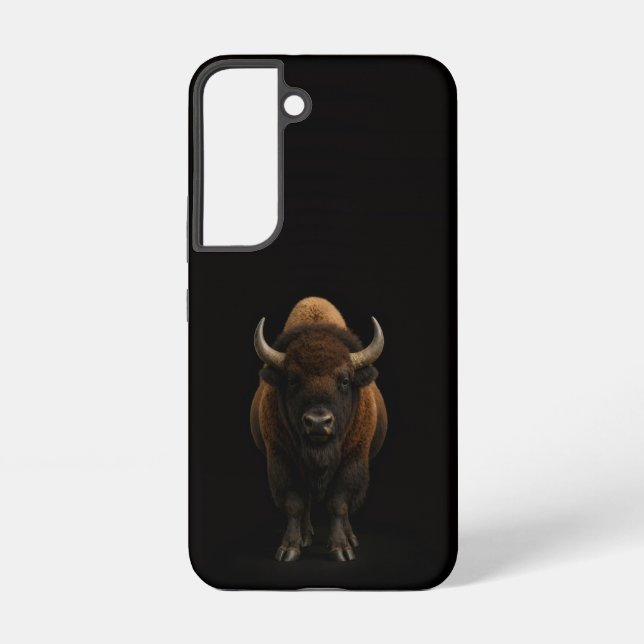 Black 4 Luxe Galaxy S22 Case, American Bison Samsung Galaxy S22 Case (Back)