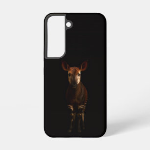 Black 4 Luxe Galaxy S22 Case, Forest Okapi Samsung Galaxy Case