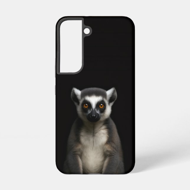 Black 4 Luxe Galaxy S22 Case, Gentle Lemur Samsung Galaxy S22 Case (Back)