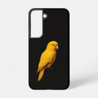 Black 4 Luxe Galaxy S22 Case, Golden Parakeet