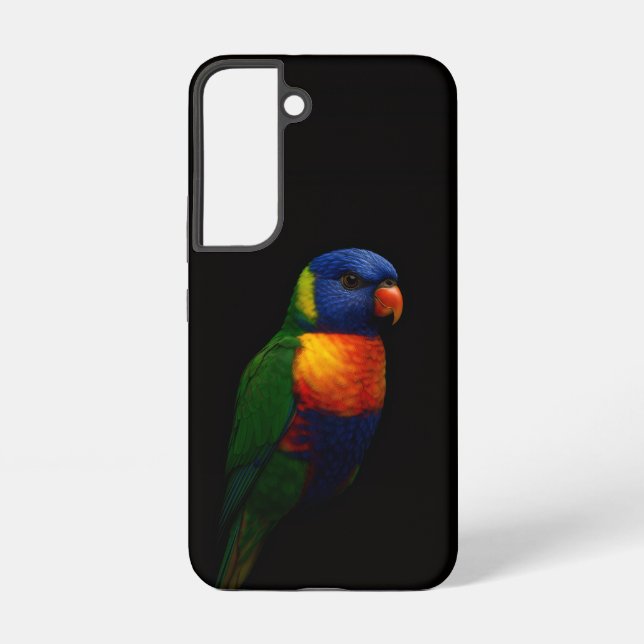 Black 4 Luxe Galaxy S22 Case, Lorikeet Parrot Samsung Galaxy S22 Case (Back)