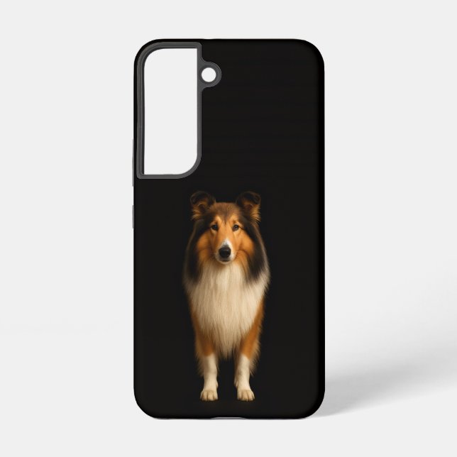 Black 4 Luxe Galaxy S22 Case, Loyal Collie Dog Samsung Galaxy S22 Case (Back)