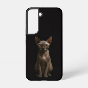 Black 4 Luxe Galaxy S22 Case, Sphynx Cat Samsung Galaxy Case