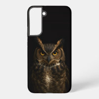 Black 4 Luxe Galaxy S22 Plus Case, Golden Eye Owl