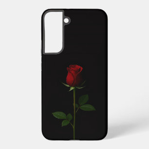 Black 4 Luxe Galaxy S22 Plus, Velvet Red Rose Samsung Galaxy Case