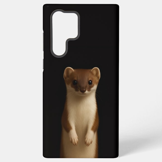 Black 4 Luxe Galaxy S22 Ultra, Elegant Weasel Samsung Galaxy S22 Ultra Case (Back)