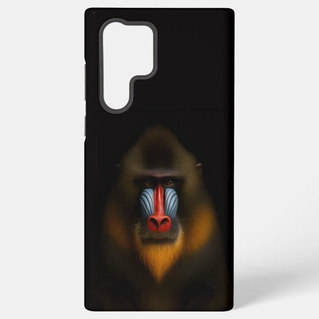 Black 4 Luxe Galaxy S22 Ultra, Mandrill Monkey Samsung Galaxy S22 Ultra Case (Back)