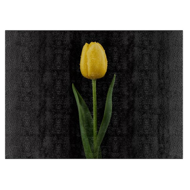 Black 4 Luxe Glass board Golden Yellow Tulip (Front)