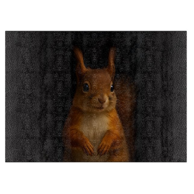 Black 4 Luxe Glass board Red Squirrel (Front)