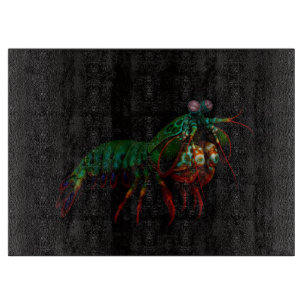 Black 4 Luxe Glass cutting board Mantis Shrimp