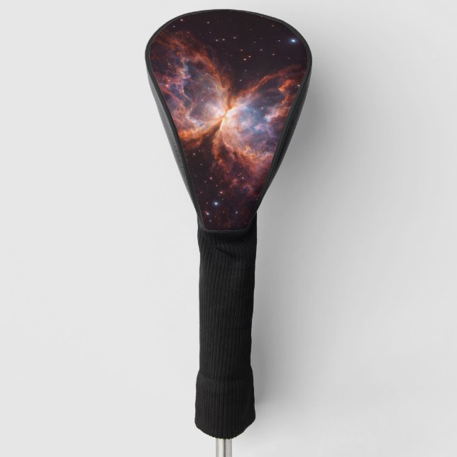 Black 4 Luxe Golf Driver Cover, Butterfly Nebula Head Cover (Front)