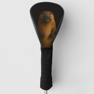 Black 4 Luxe Golf Driver Cover, Elegant Platypus Golf Head Cover