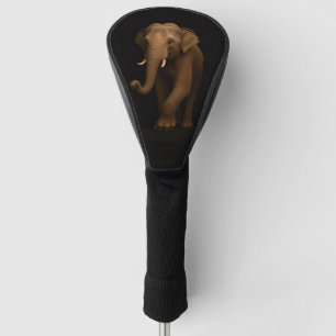 Black 4 Luxe Golf Driver Cover, Indian Elephant Head Cover