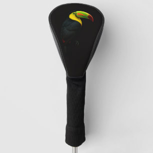 Black 4 Luxe Golf Driver Cover, Keel Billed Tucan Head Cover