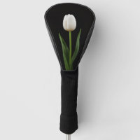 Black 4 Luxe Golf Driver Cover, Pearl White Tulip