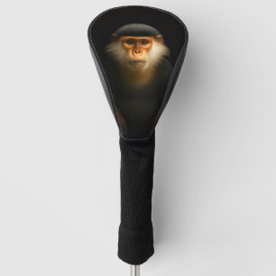 Black 4 Luxe Golf Driver Cover, Red Douc Langur Head Cover