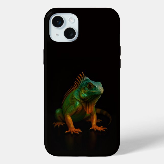 Black 4 Luxe, Green Iguana Case-Mate iPhone Case (Back)