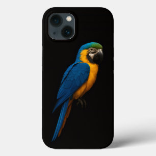Black 4 Luxe iPhone 13, Blue Yellow Macaw iPhone 13 Case
